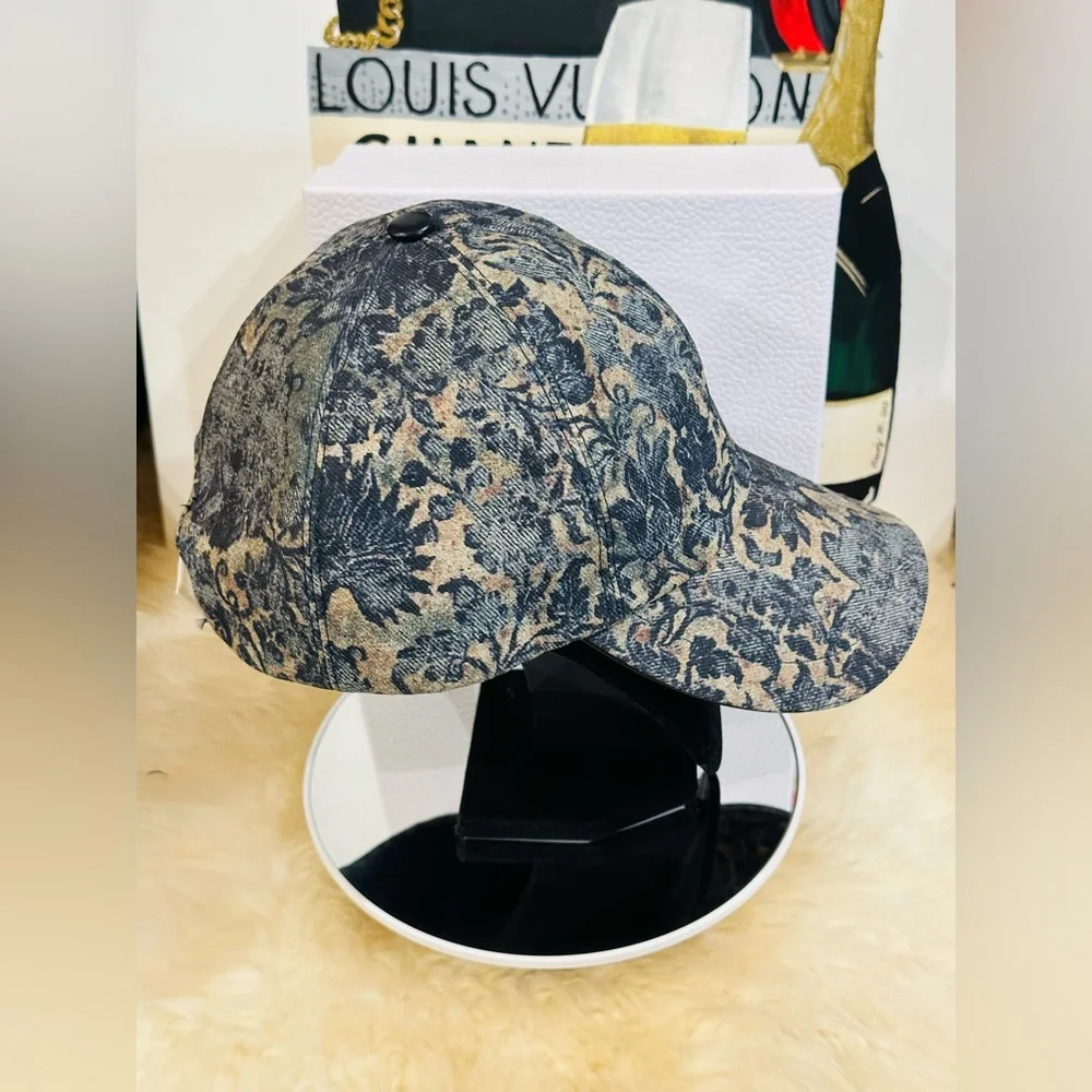 🔥 CHRISTIAN DIOR Toile De Jouy Cap Large 59-60 with COA